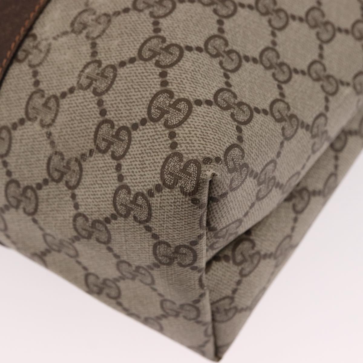 GUCCI GG Supreme Tote Bag PVC Beige 40 02 110 Auth 191894