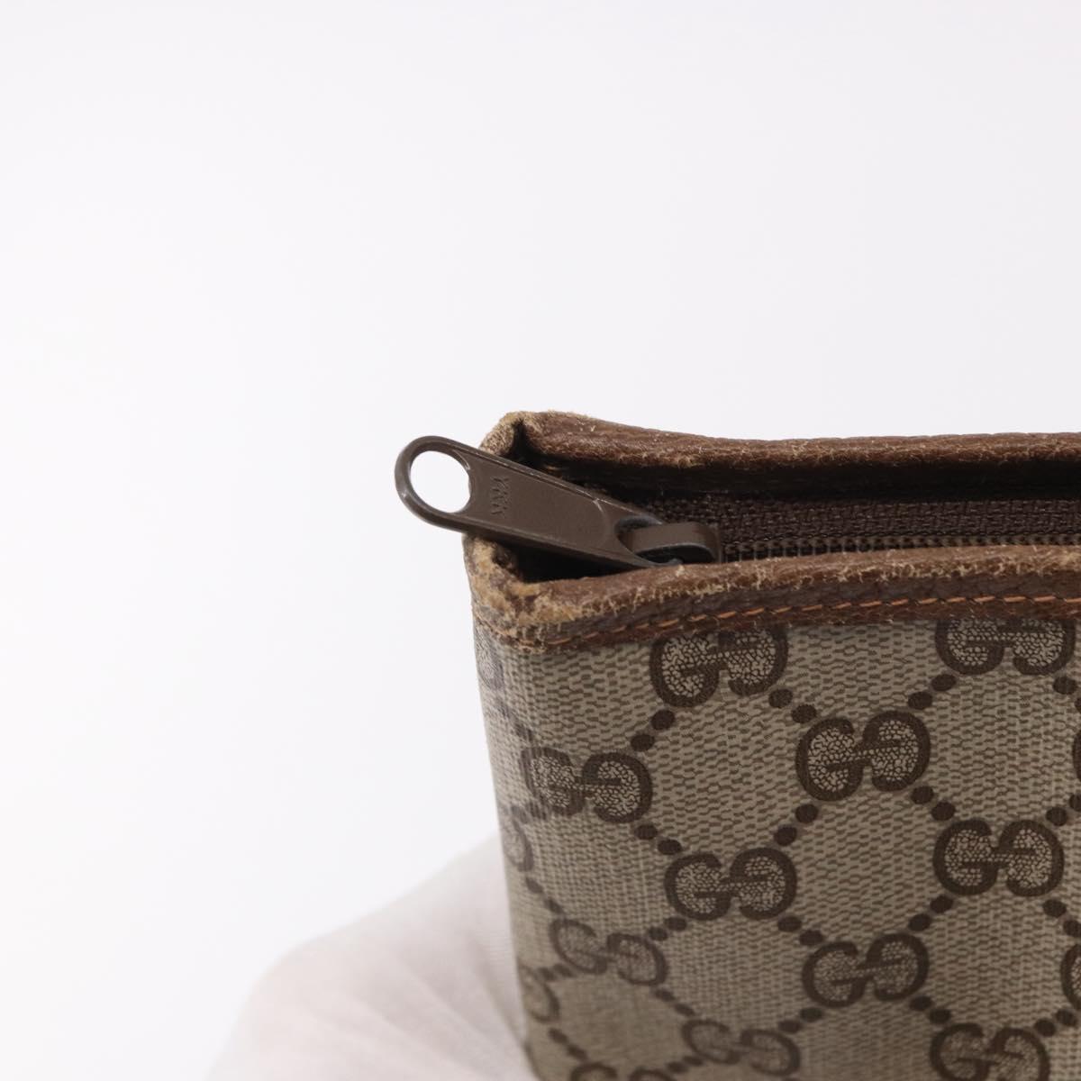 GUCCI GG Supreme Tote Bag PVC Beige 40 02 110 Auth 191894