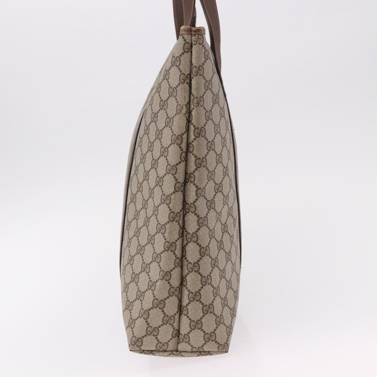 GUCCI GG Supreme Tote Bag PVC Beige 40 02 110 Auth 191894