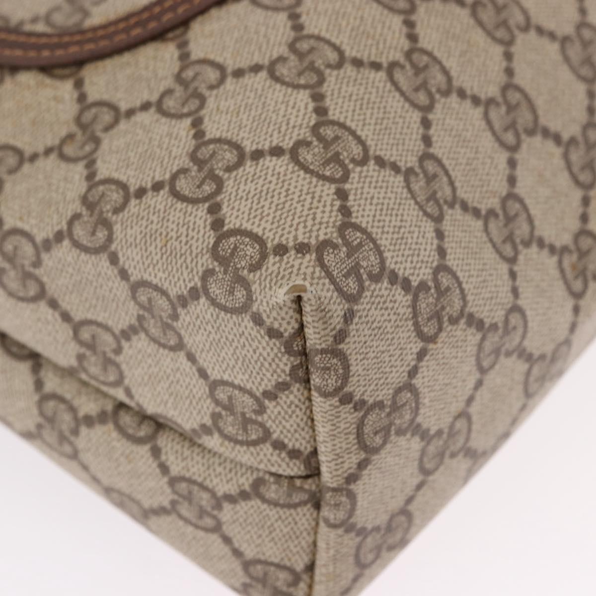 GUCCI GG Supreme Web Sherry Line Tote Bag PVC Beige 39 02 003 Auth 191895A