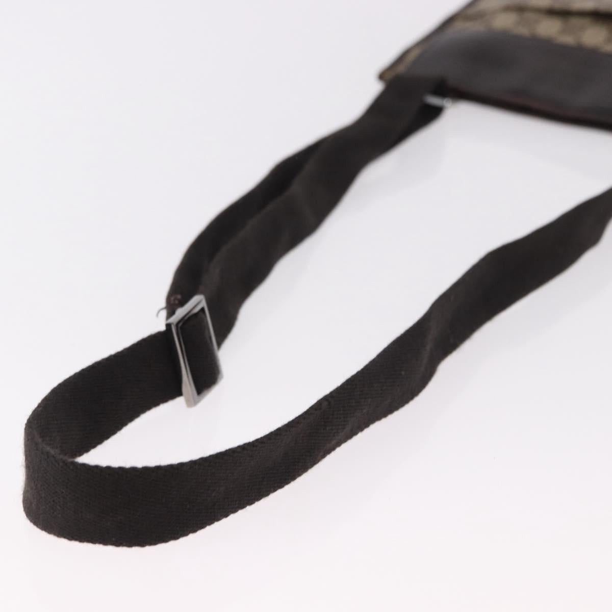 GUCCI GG Supreme Shoulder Bag PVC Beige Silver 27639 Auth 191898