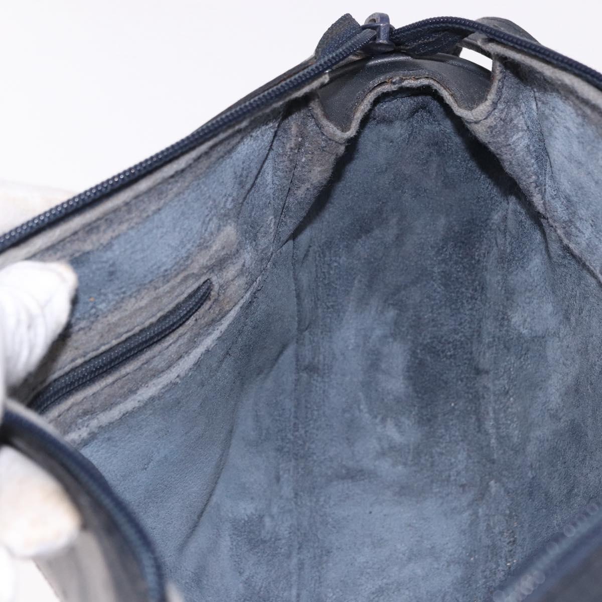 GUCCI Micro GG Supreme Sherry Line Bag PVC Navy Gold 001 58 0918 Auth 191899