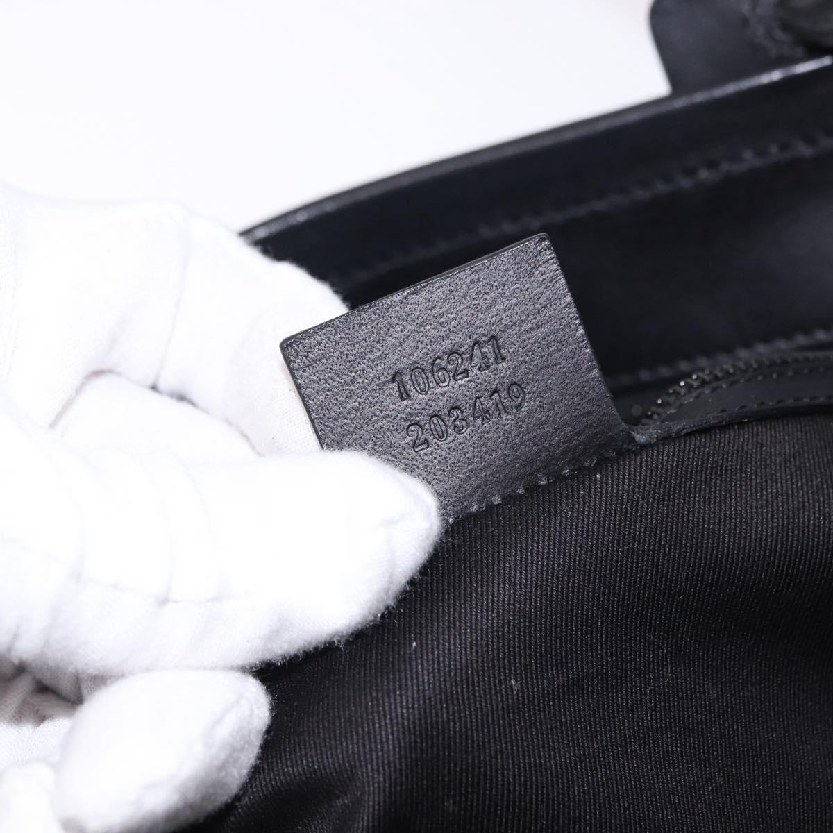 GUCCI GG Canvas Shoulder Bag Black 106241 Auth 191910A