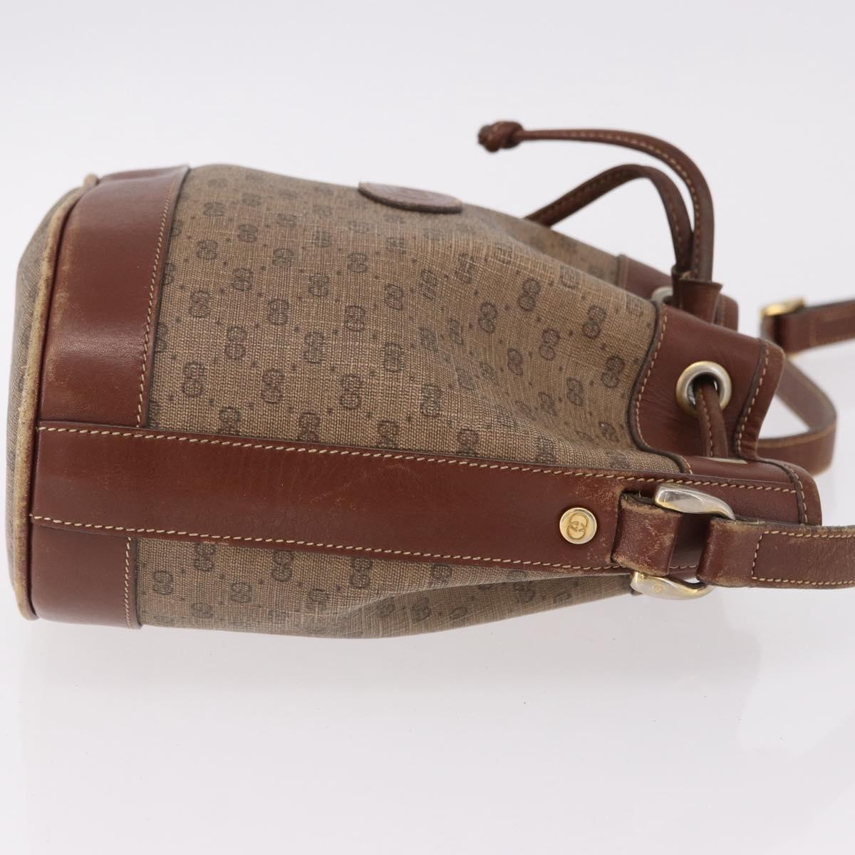 GUCCI Micro GG Supreme Shoulder Bag PVC Beige Gold 007 86 0044 Auth 191922