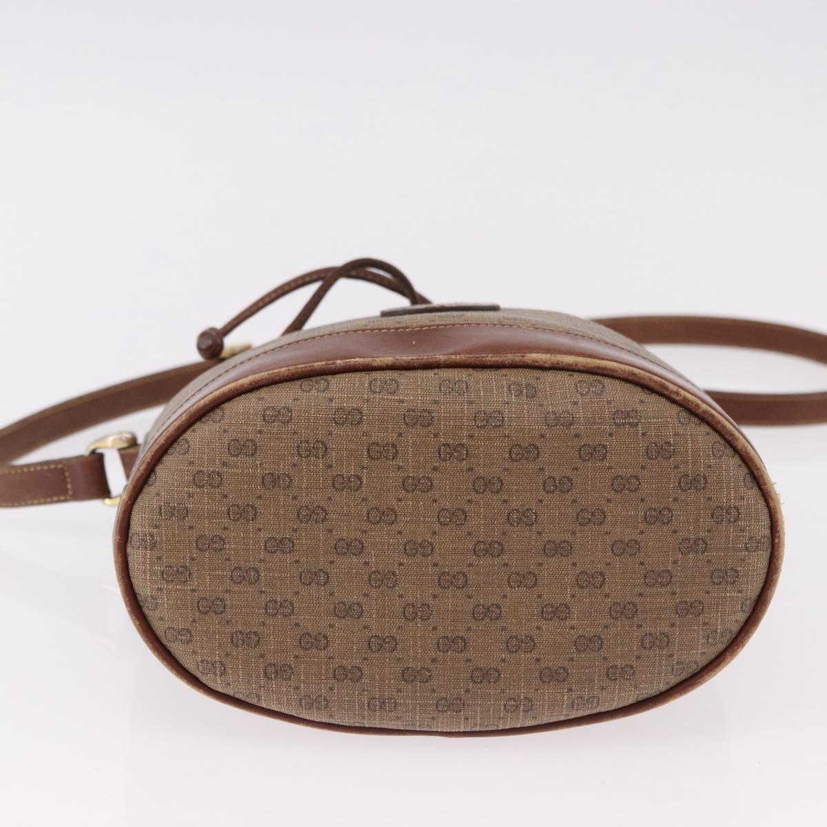 GUCCI Micro GG Supreme Shoulder Bag PVC Beige Gold 007 86 0044 Auth 191922