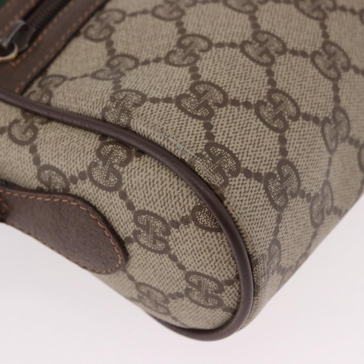GUCCI GG Supreme Shoulder Bag PVC Beige Gold 56 01 087 Auth 191924