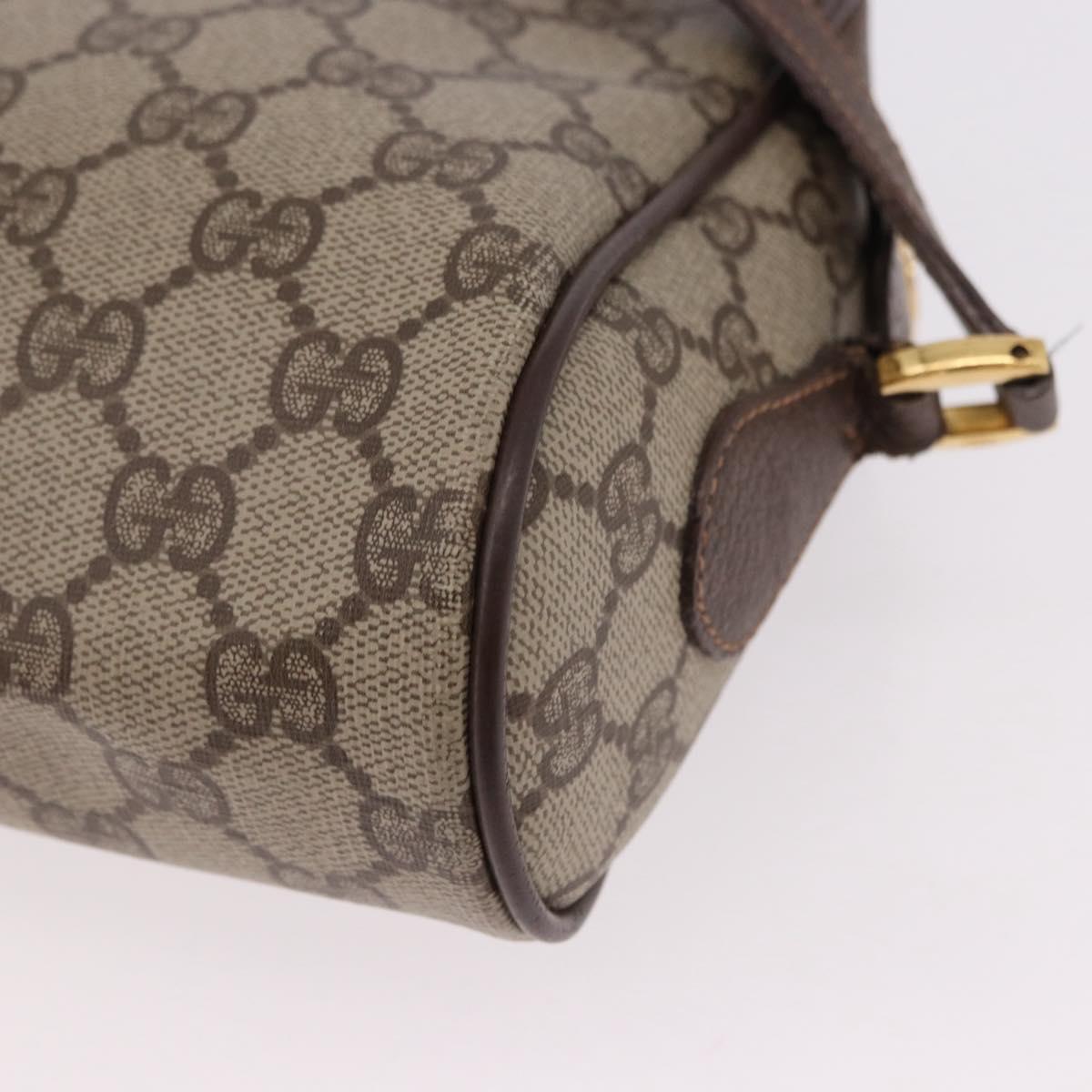 GUCCI GG Supreme Shoulder Bag PVC Beige Gold 56 01 087 Auth 191924