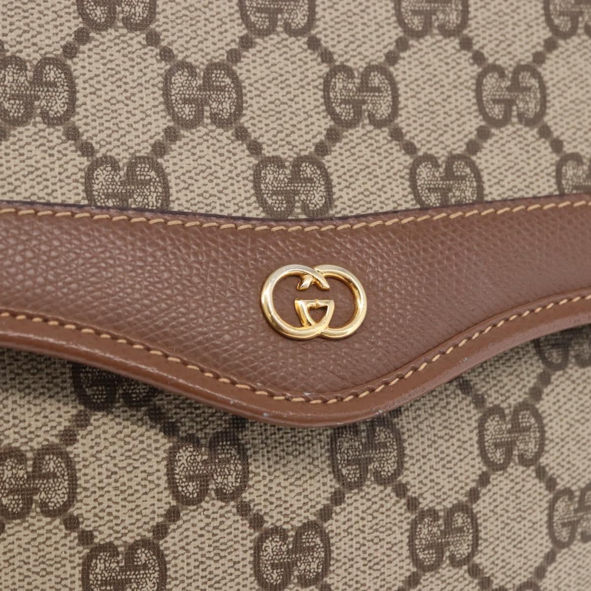 GUCCI GG Supreme Shoulder Bag PVC Beige Gold 001 113 6165 Auth 191928