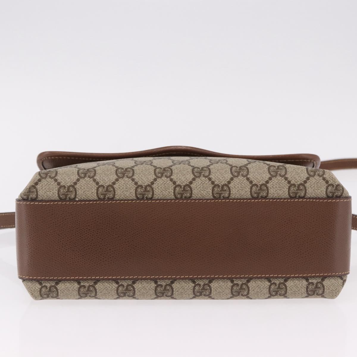 GUCCI GG Supreme Shoulder Bag PVC Beige Gold 001 113 6165 Auth 191928