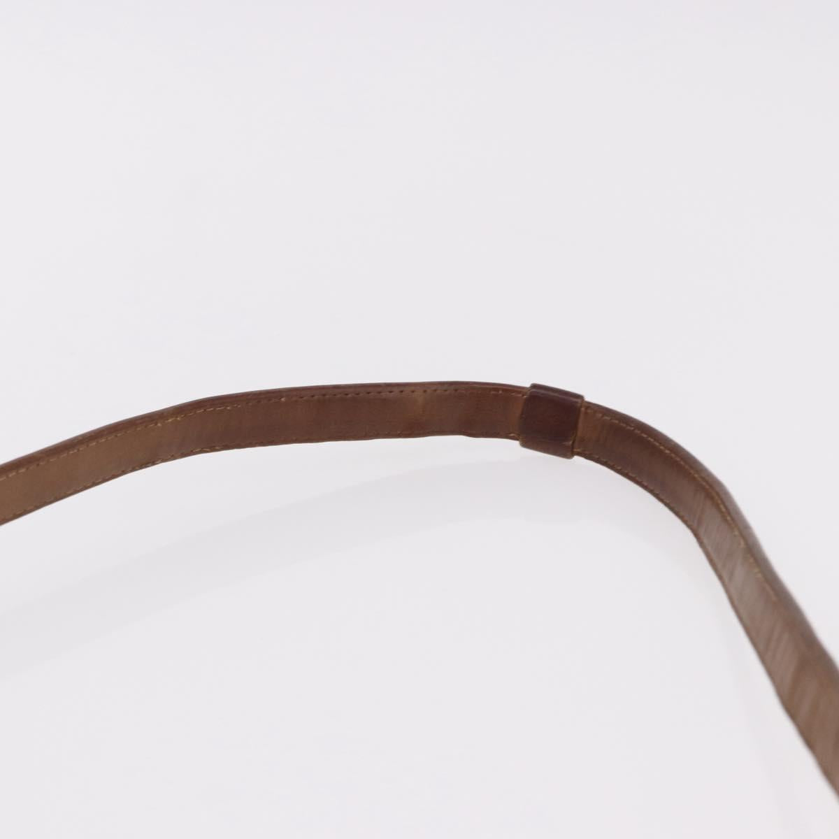GUCCI GG Canvas Shoulder Bag Brown Gold Auth 191929