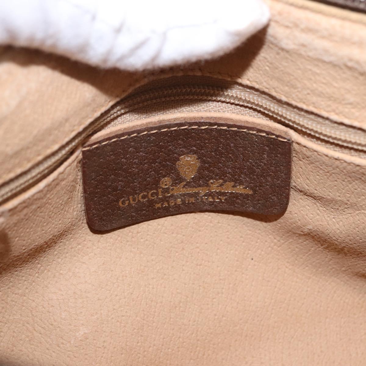 GUCCI GG Supreme Shoulder Bag PVC Beige Gold 156 02 086 Auth 191930