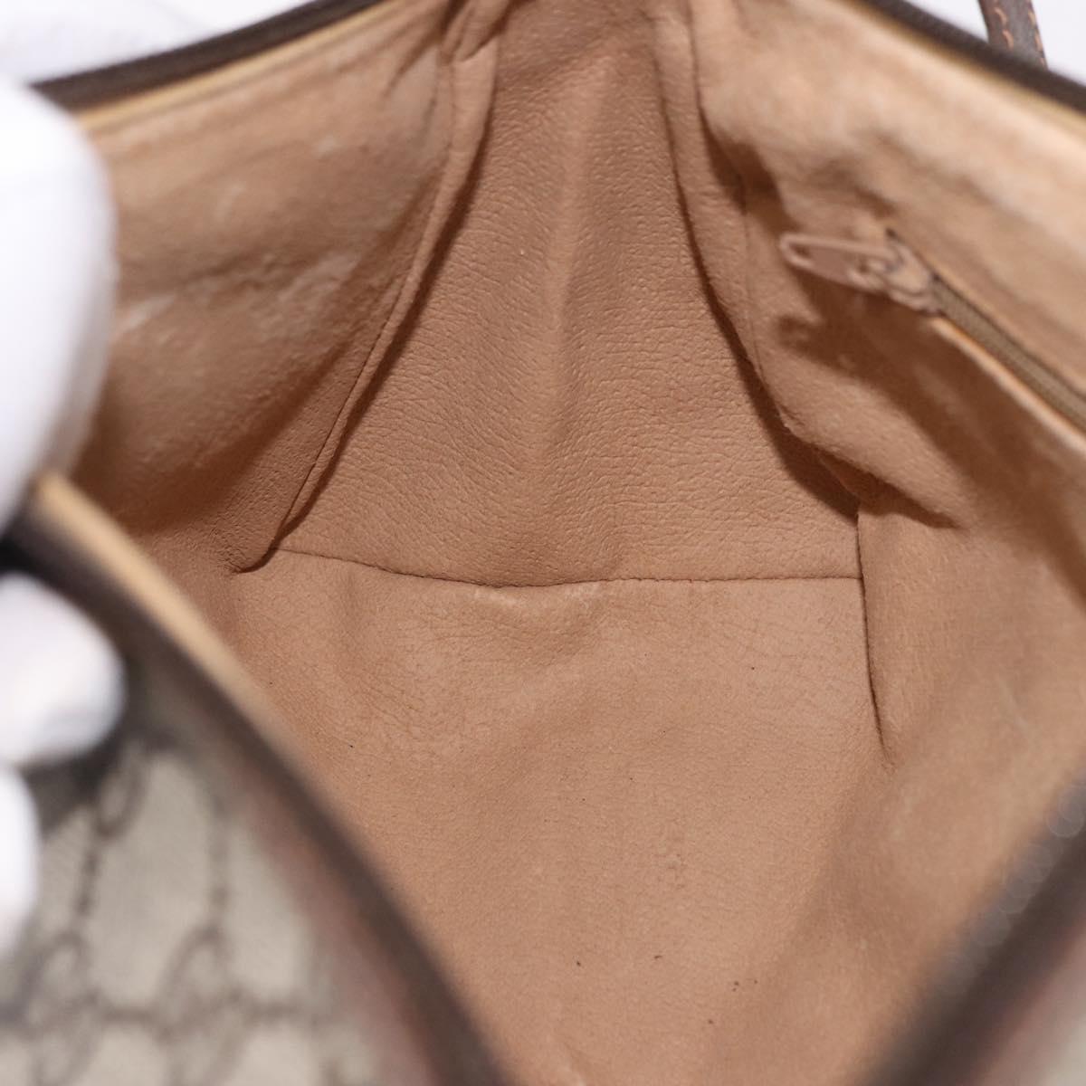 GUCCI GG Supreme Shoulder Bag PVC Beige Gold 156 02 086 Auth 191930