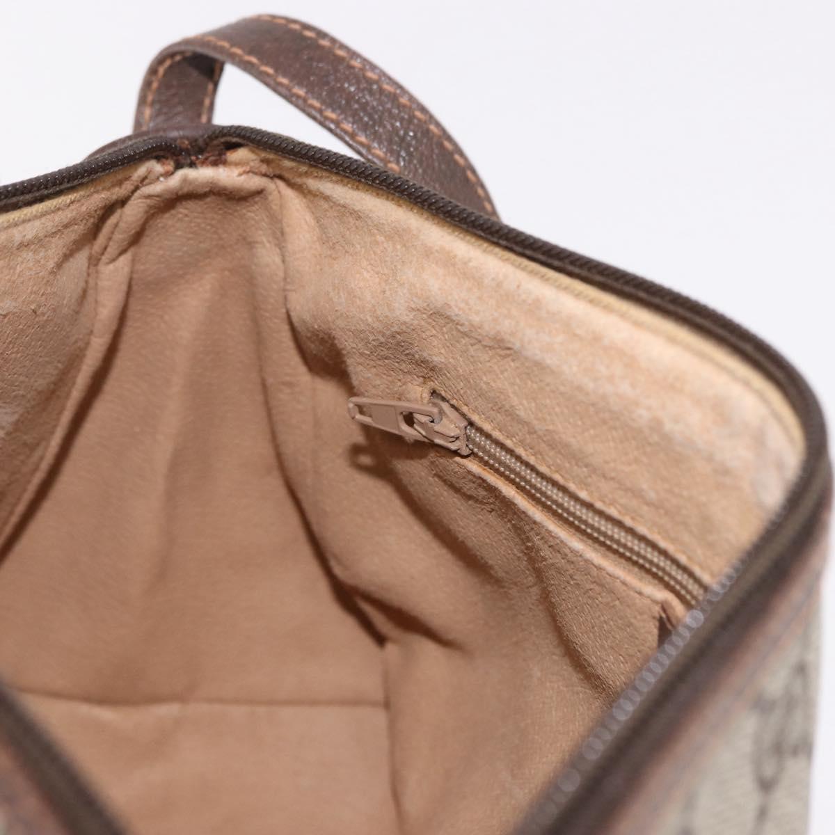 GUCCI GG Supreme Shoulder Bag PVC Beige Gold 156 02 086 Auth 191930