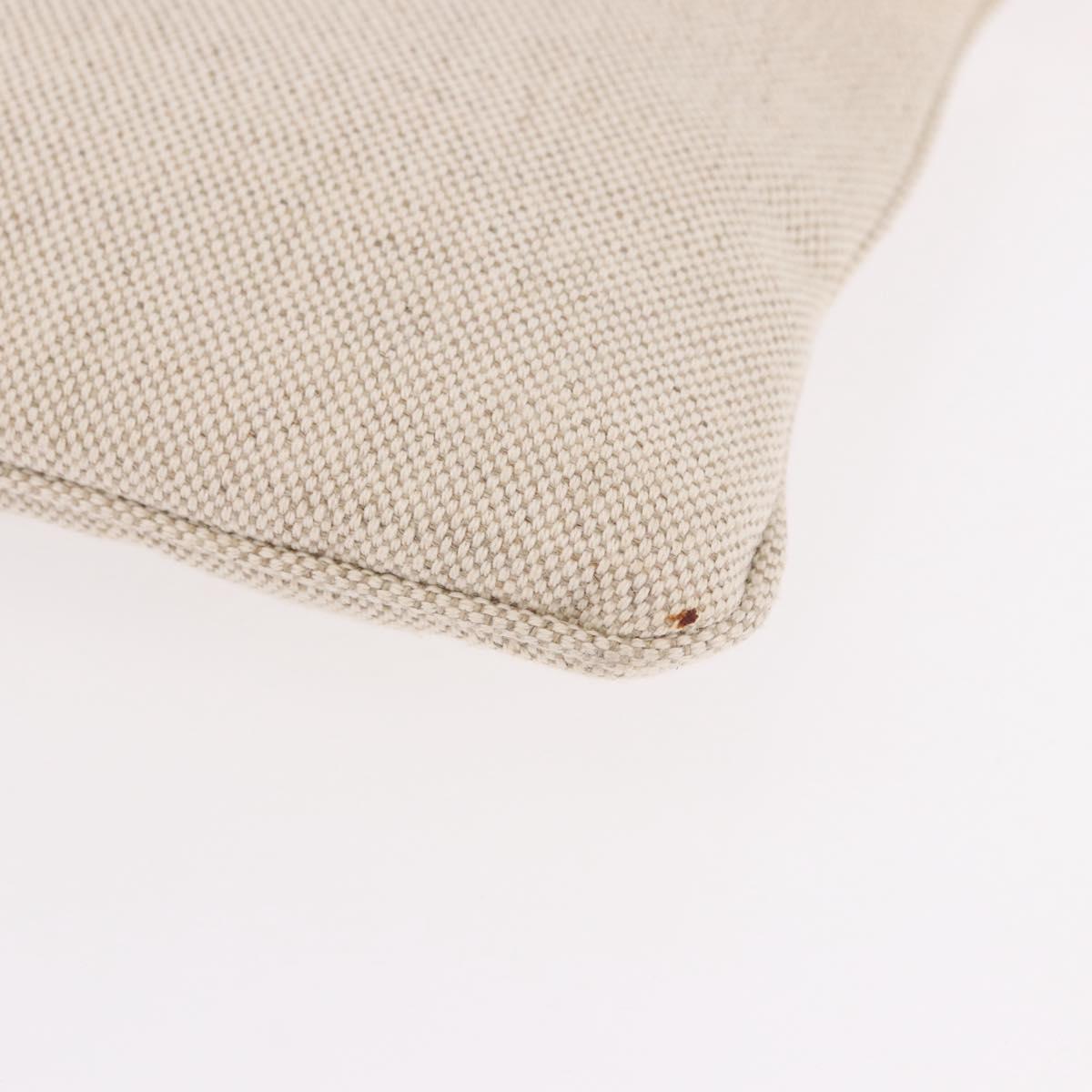 PRADA Hand Bag Canvas Beige Gold Auth 191935