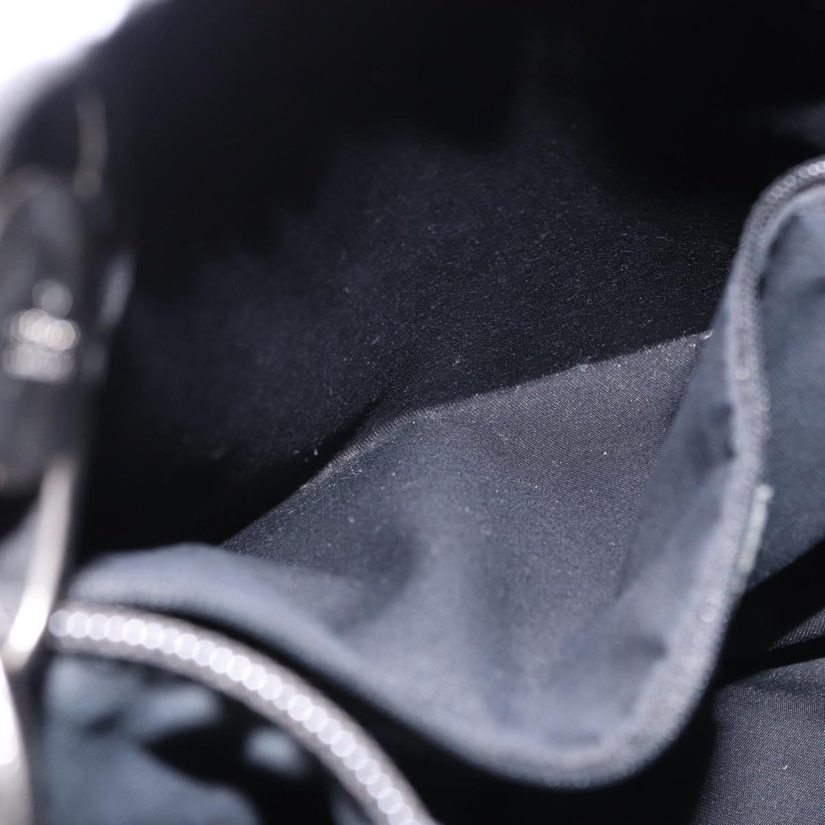 GUCCI GG Canvas Hand Bag Outlet Black Silver 179777 Auth 191936
