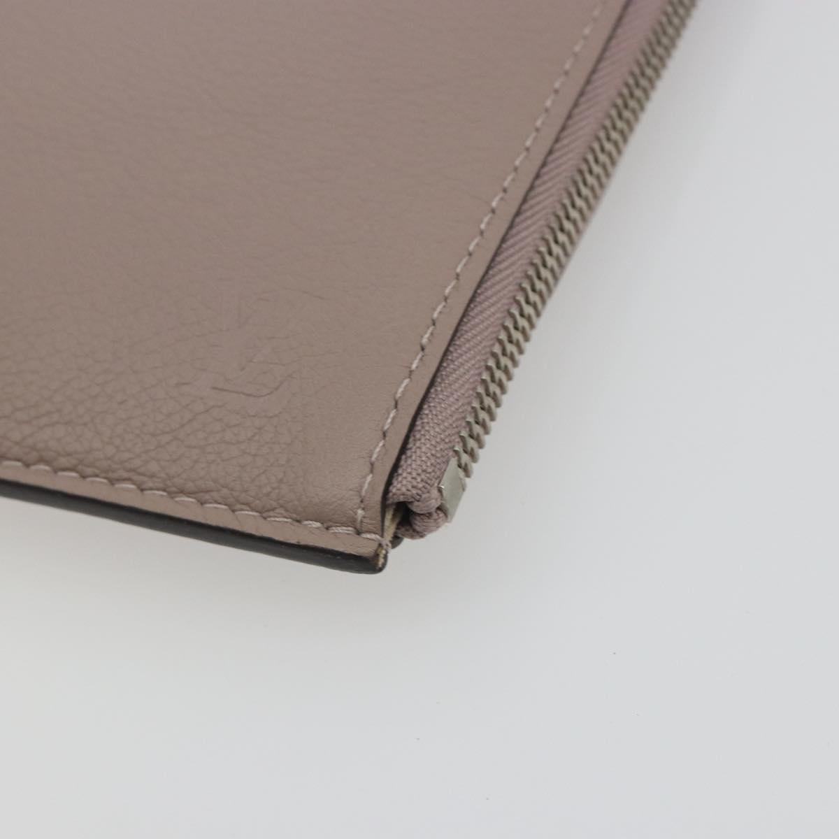 LOUIS VUITTON Pochette Jules PM Clutch Bag Leather Taupe R99760 LV Auth 191954V