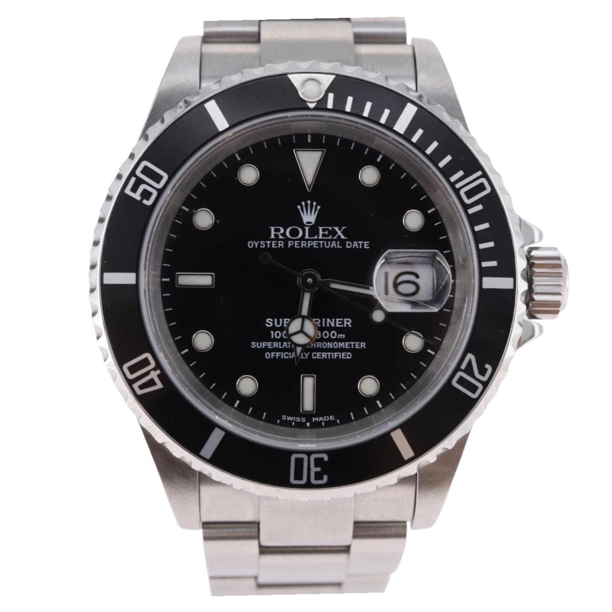 ROLEX Submariner Date Watches Stainless Steel Silver 116520 Auth 191967SM