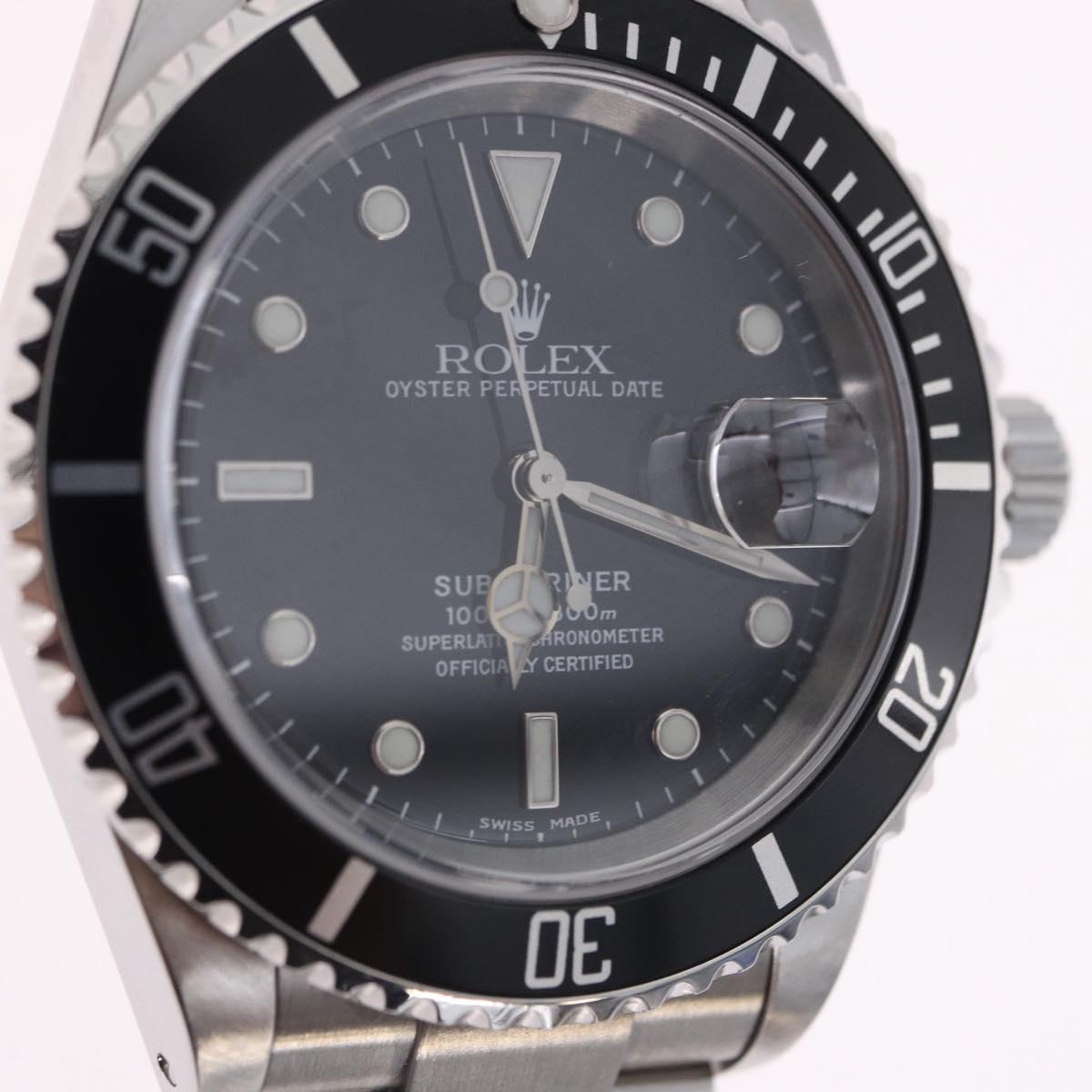 ROLEX Submariner Date Watches Stainless Steel Silver 116520 Auth 191967SM