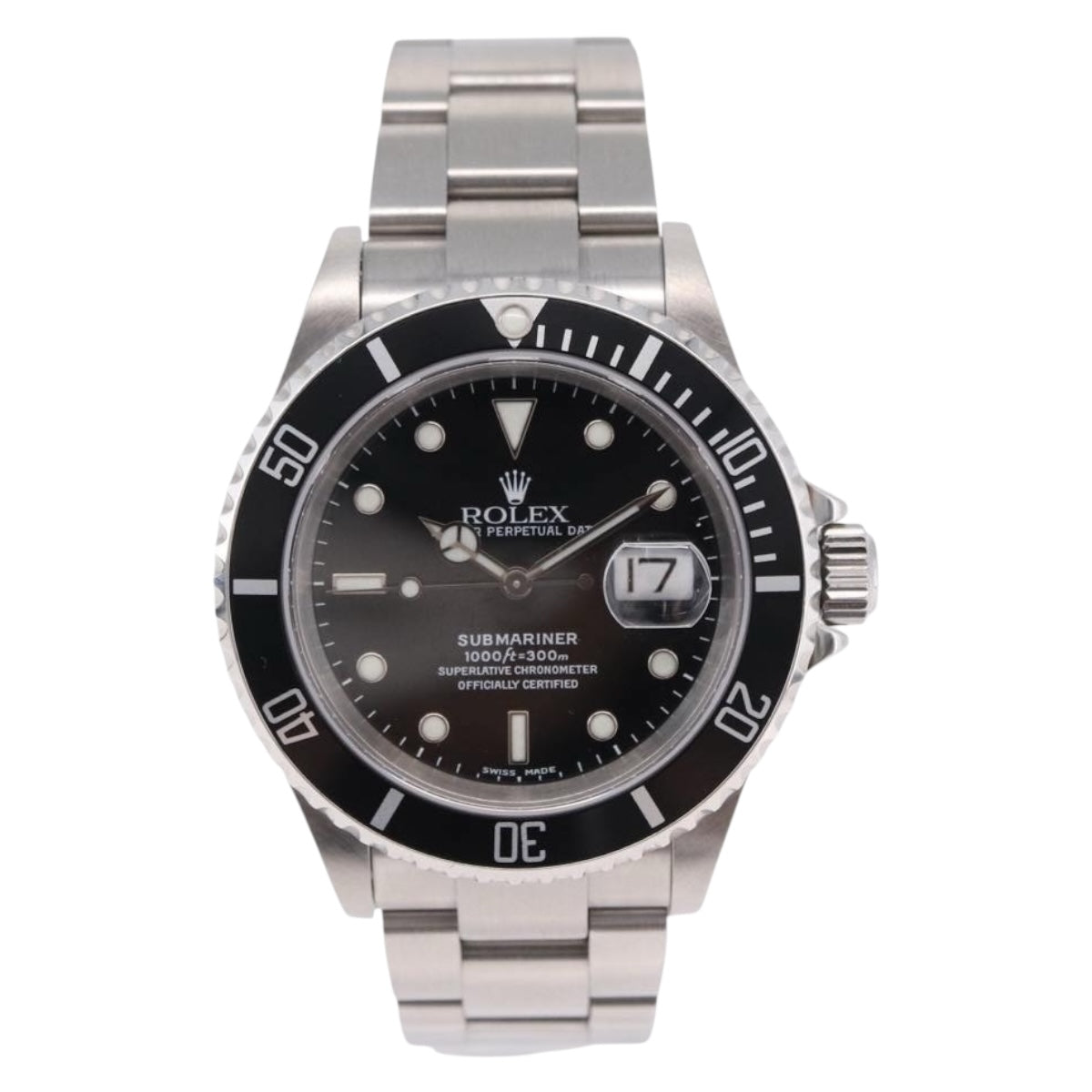 ROLEX Submariner Date Watches Stainless Steel Silver 116520 Auth 191967SM