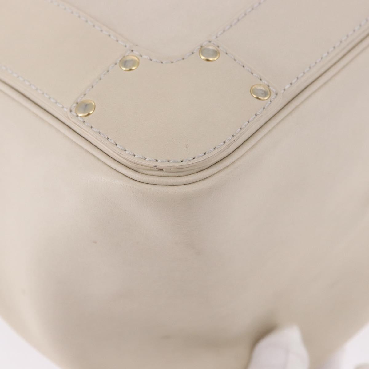 Chloe Eden Tote Bag Leather Ivory Gold Auth 191972A