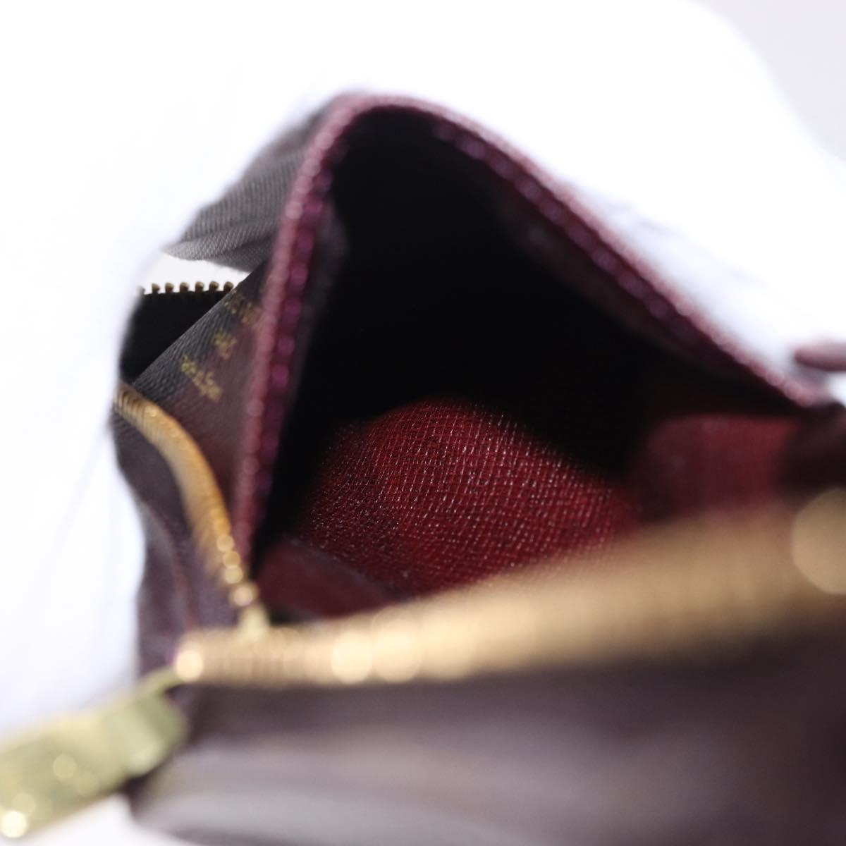 LOUIS VUITTON Taiga Porte Billets Monnaie Zip Wallet Acajou M30676 Auth 191974