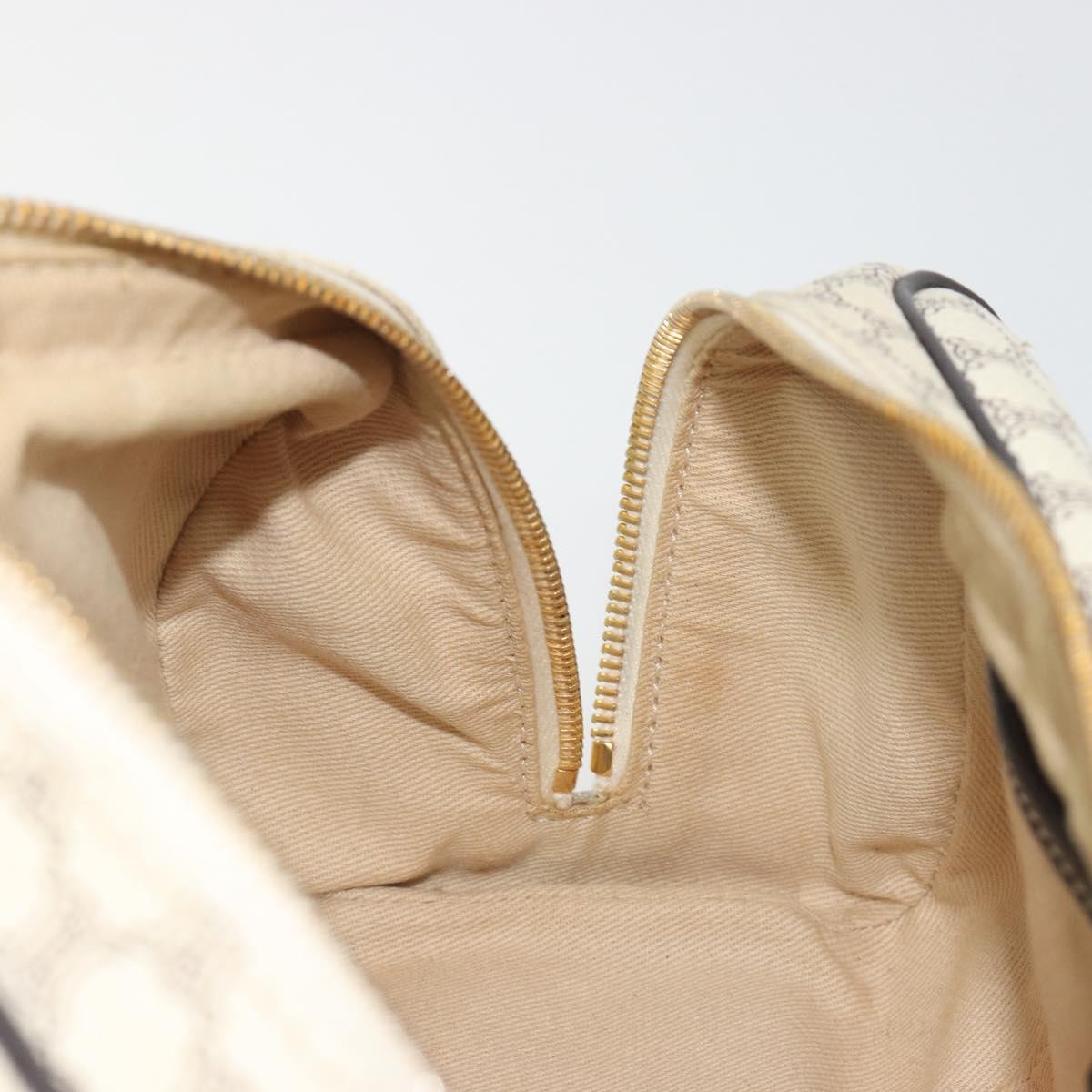 CELINE Macadam Canvas Hand Bag PVC Leather Ivory Gold Auth 191981A