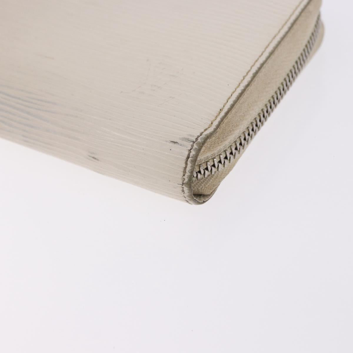 LOUIS VUITTON Epi Zippy Wallet Long Wallet White M6007J LV Auth 191982