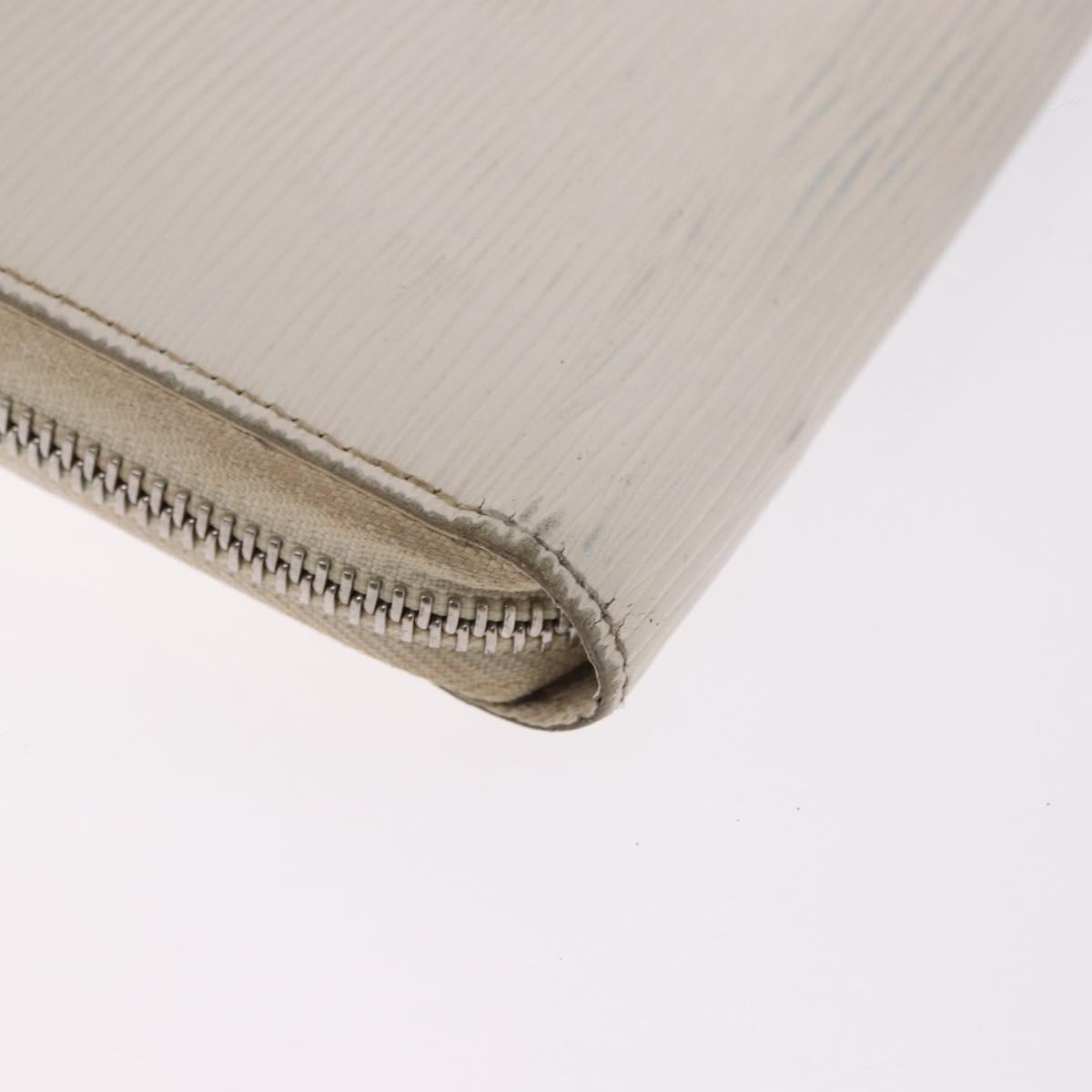 LOUIS VUITTON Epi Zippy Wallet Long Wallet White M6007J LV Auth 191982