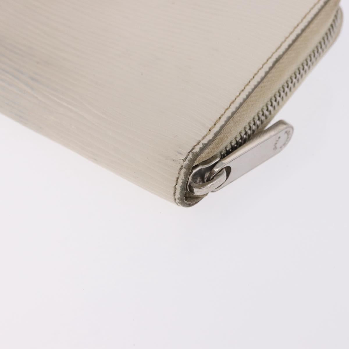 LOUIS VUITTON Epi Zippy Wallet Long Wallet White M6007J LV Auth 191982