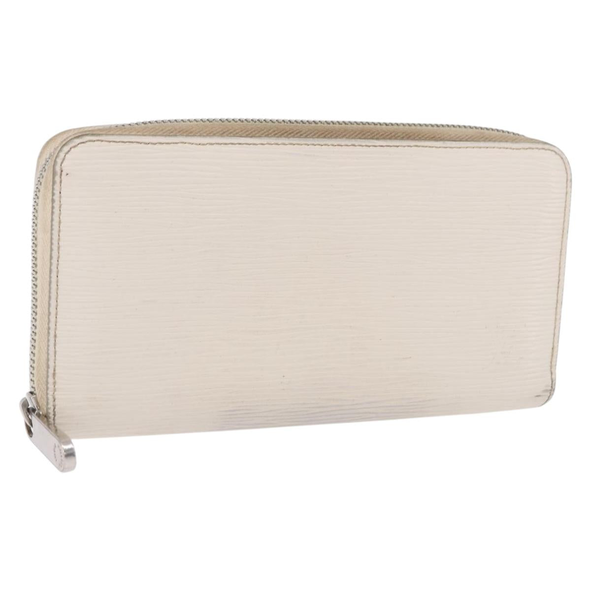 LOUIS VUITTON Epi Zippy Wallet Long Wallet White M6007J LV Auth 191982