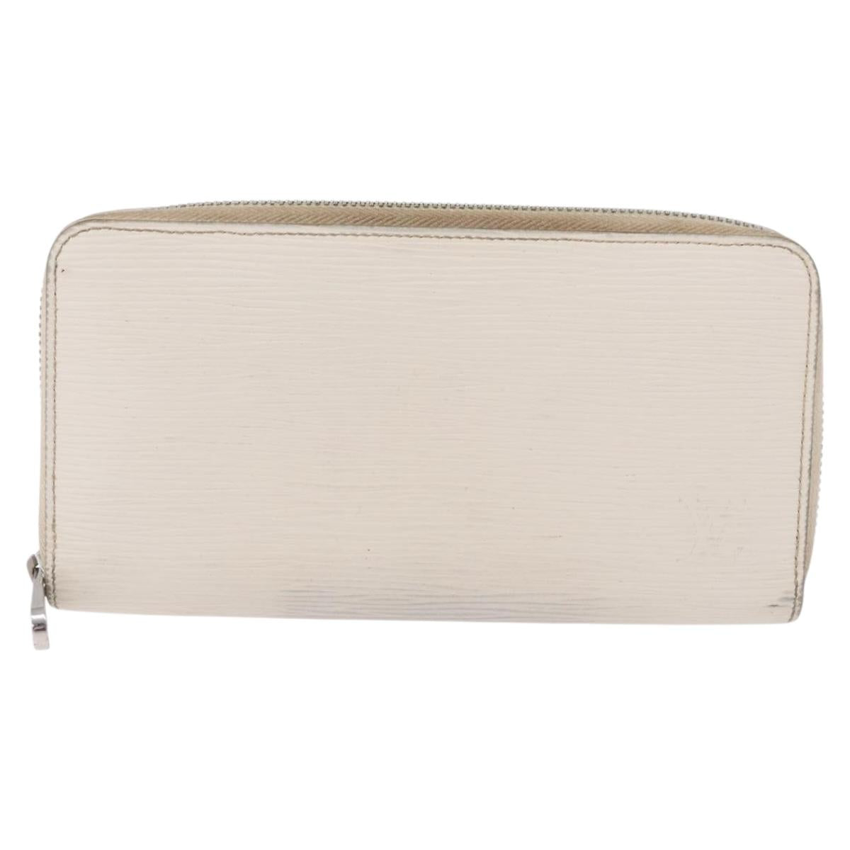 LOUIS VUITTON Epi Zippy Wallet Long Wallet White M6007J LV Auth 191982