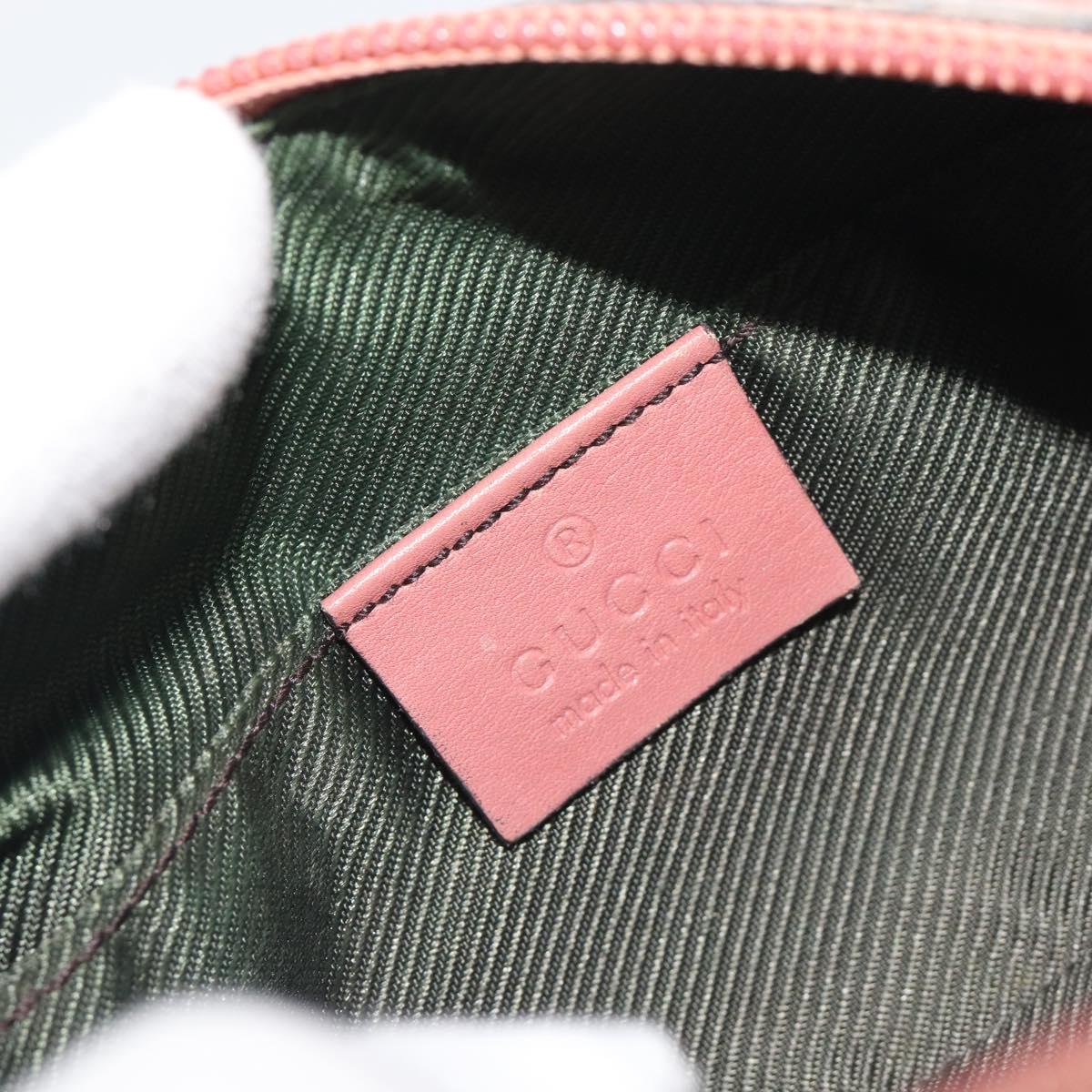 GUCCI GG Canvas Pouch Beige Silver 245947 Auth 191986