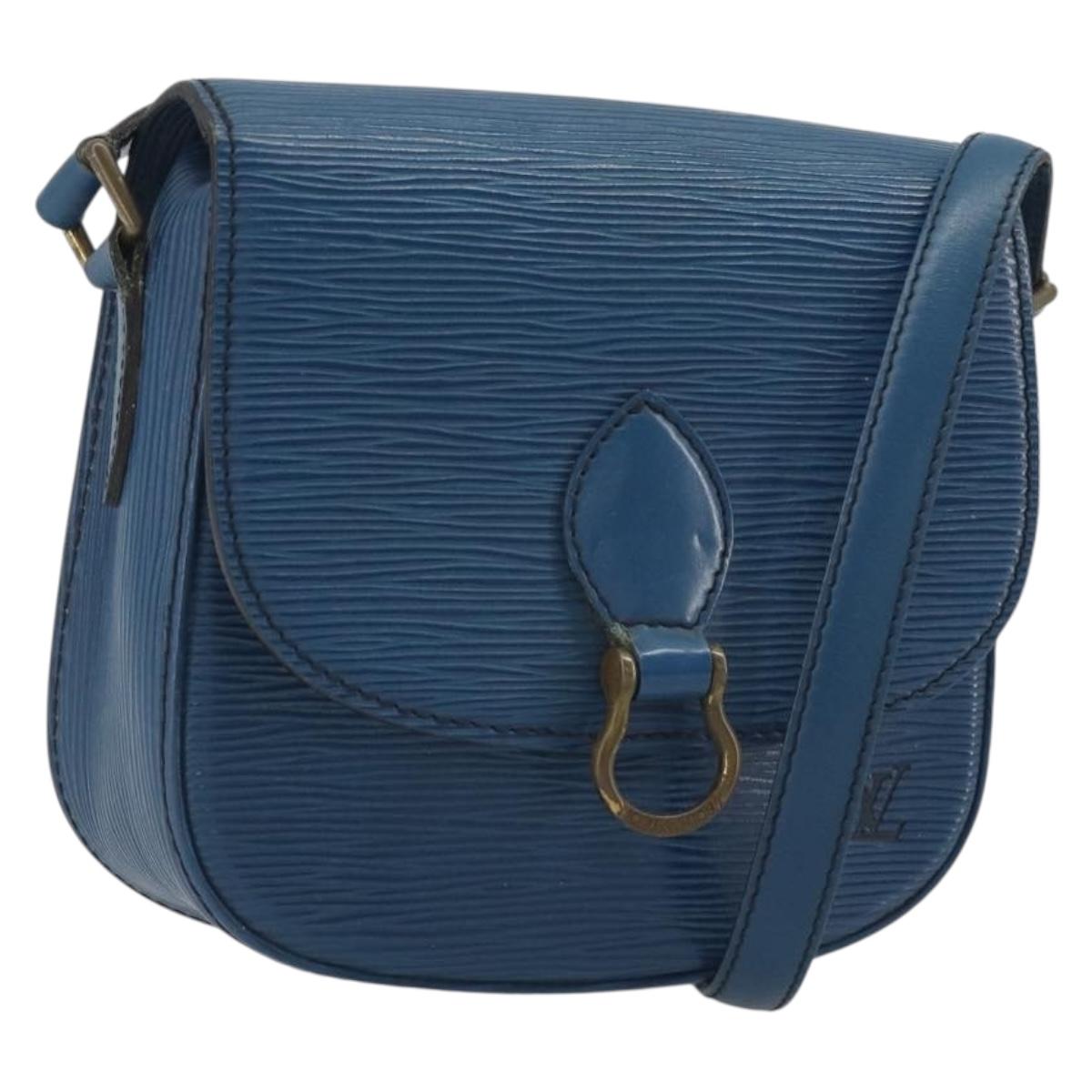 LOUIS VUITTON Epi Saint Cloud PM Shoulder Bag Blue M52195 LV Auth 191988
