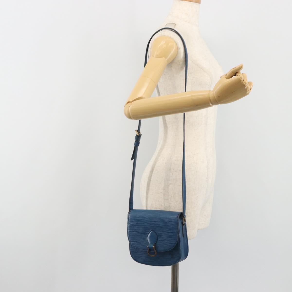 LOUIS VUITTON Epi Saint Cloud PM Shoulder Bag Blue M52195 LV Auth 191988