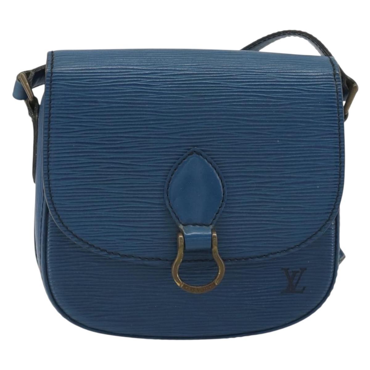 LOUIS VUITTON Epi Saint Cloud PM Shoulder Bag Blue M52195 LV Auth 191988