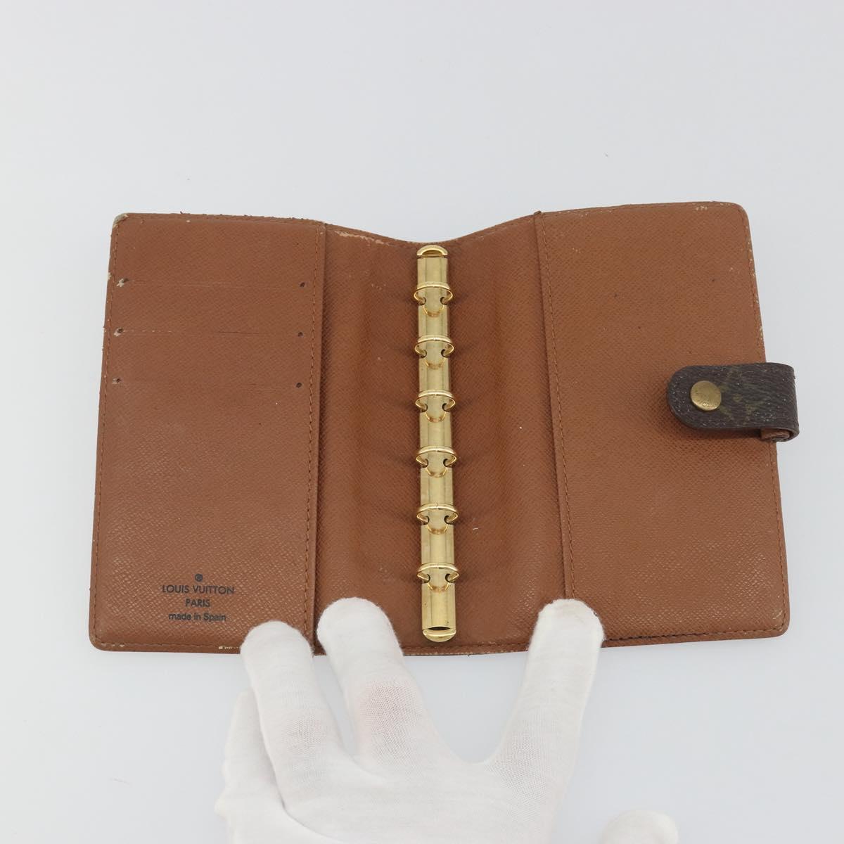 LOUIS VUITTON Monogram Agenda PM Day Planner Cover R20005 LV Auth 191989