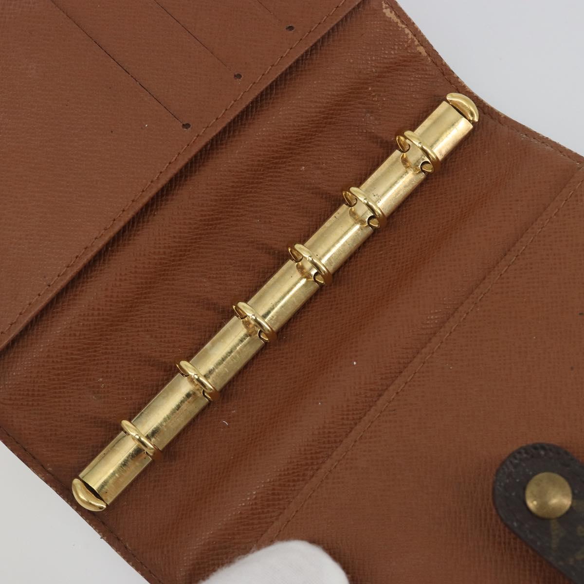 LOUIS VUITTON Monogram Agenda PM Day Planner Cover R20005 LV Auth 191989