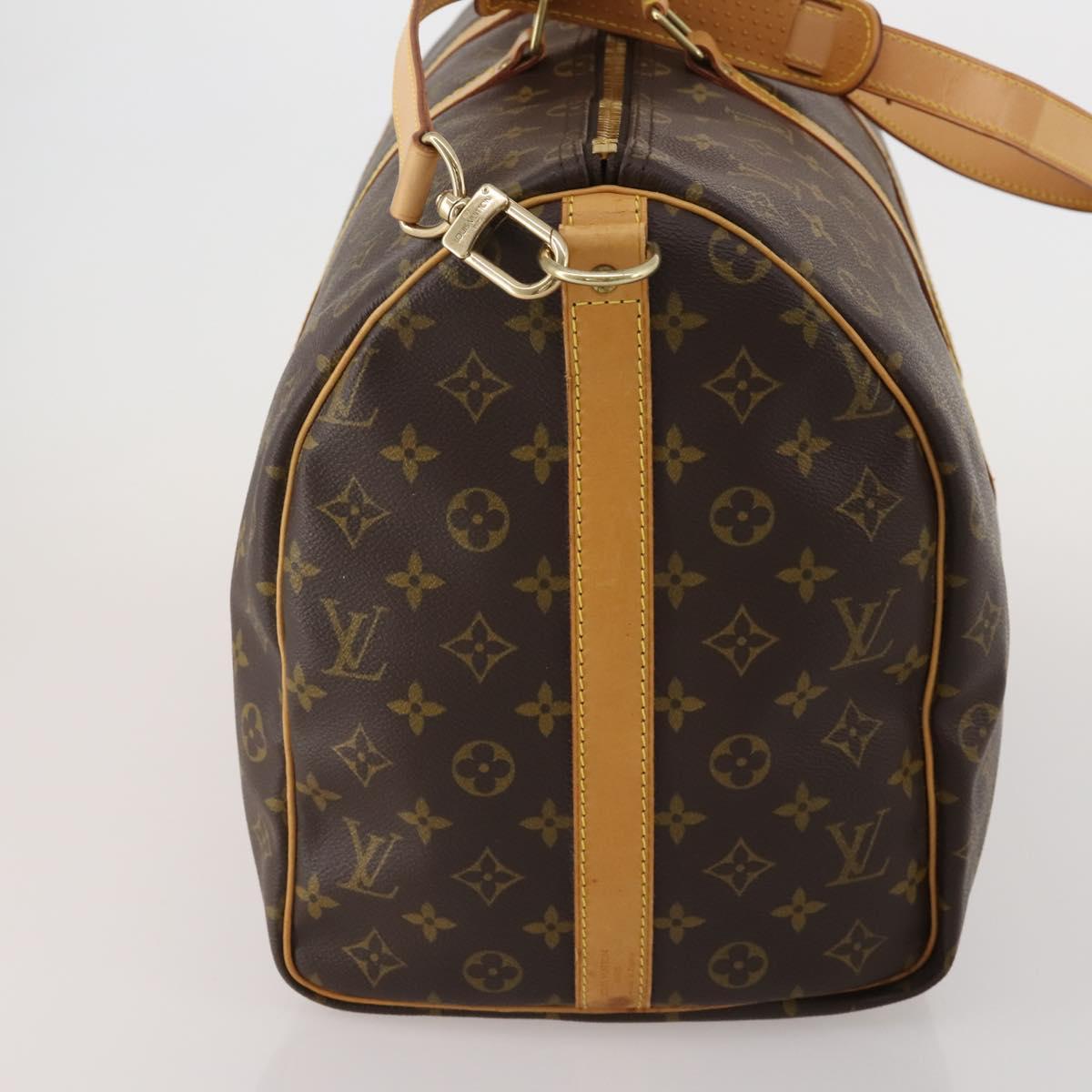 LOUIS VUITTON Monogram Keepall Bandouliere 50 Boston Bag M41416 LV Auth 191991V