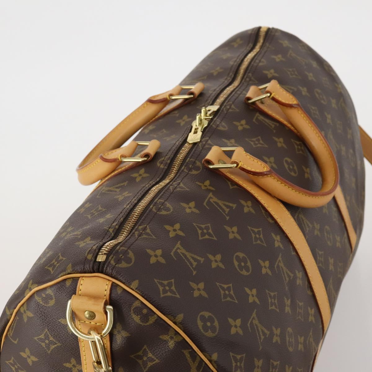 LOUIS VUITTON Monogram Keepall Bandouliere 50 Boston Bag M41416 LV Auth 191991V
