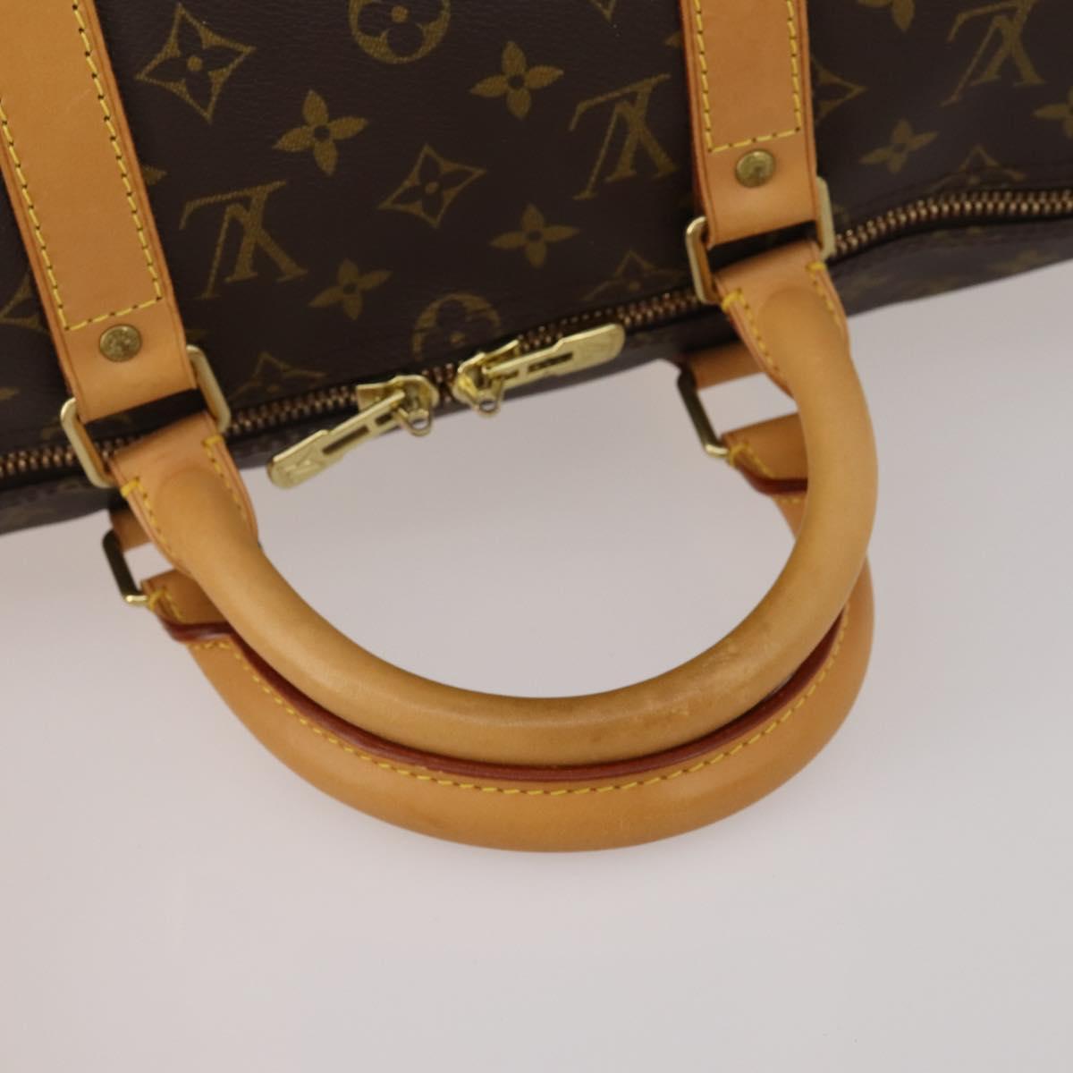 LOUIS VUITTON Monogram Keepall Bandouliere 50 Boston Bag M41416 LV Auth 191991V