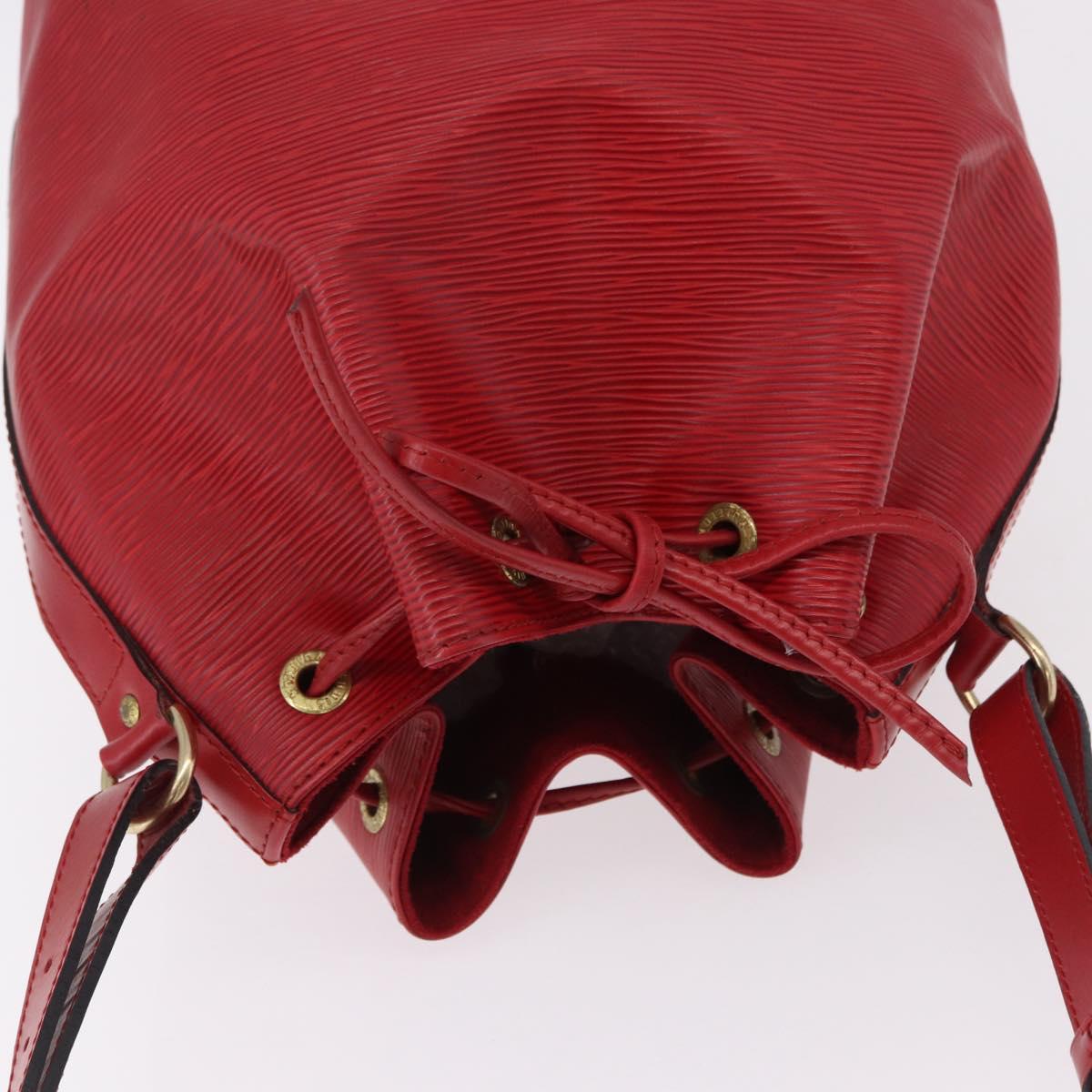 LOUIS VUITTON Epi Petit Noe Shoulder Bag Red M44107 LV Auth 191992