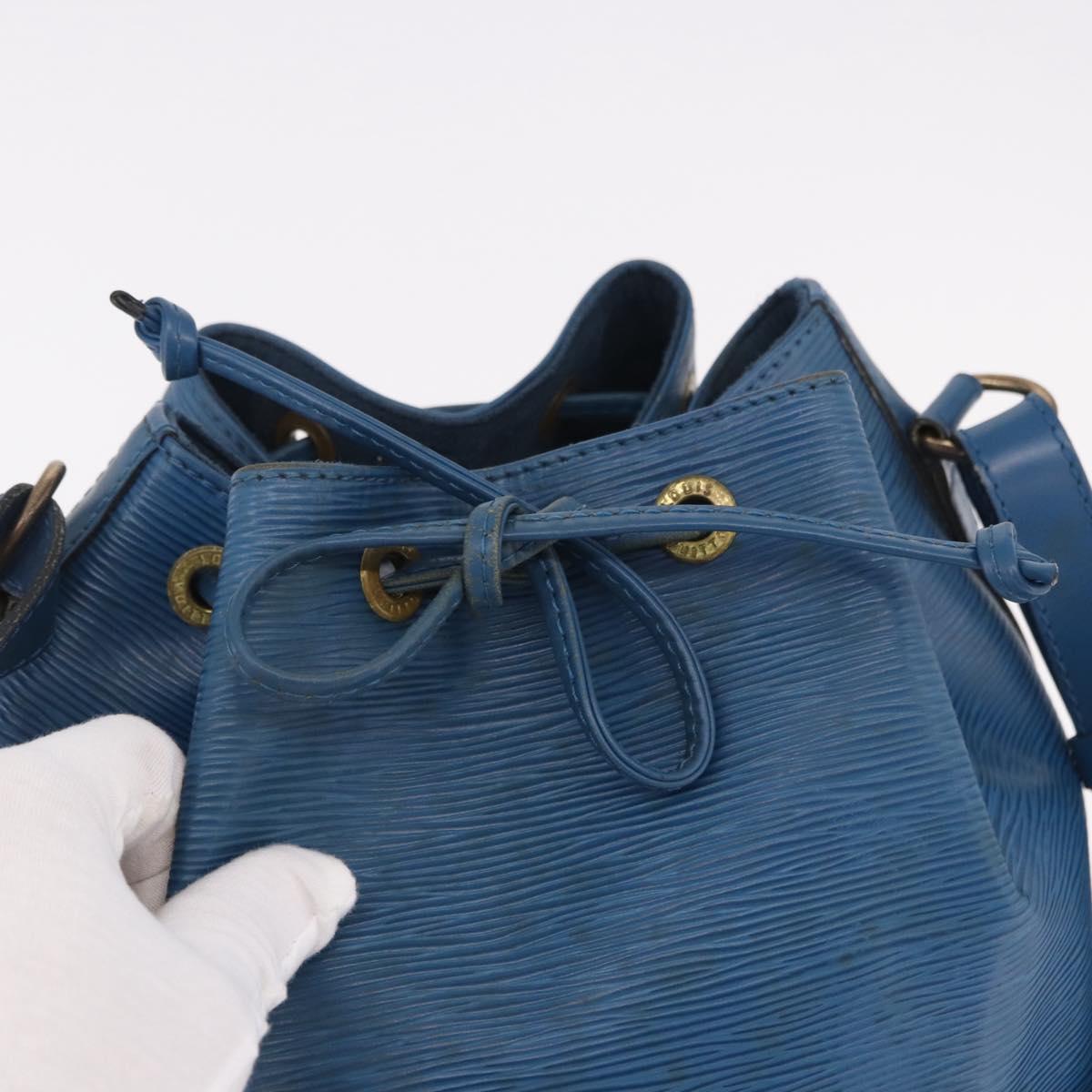 LOUIS VUITTON Epi Petit Noe Shoulder Bag Blue M44105 LV Auth 191993