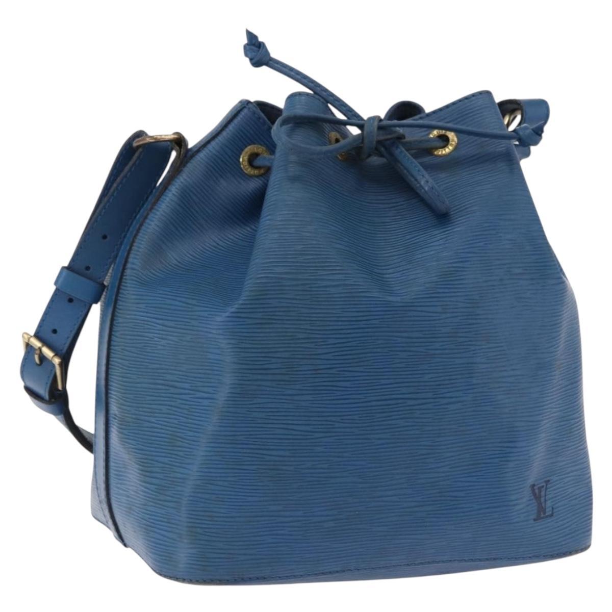 LOUIS VUITTON Epi Petit Noe Shoulder Bag Blue M44105 LV Auth 191993