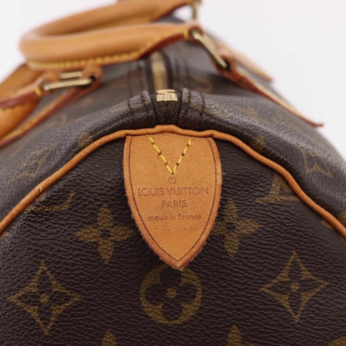 LOUIS VUITTON Monogram Speedy 35 Hand Bag M41524 LV Auth 191994A