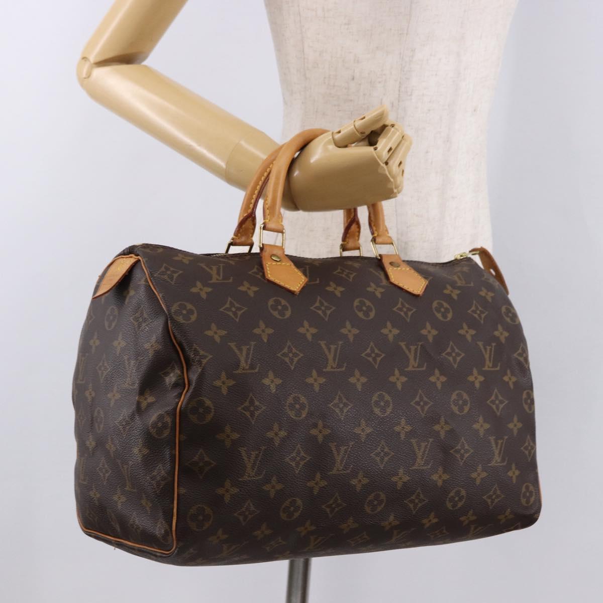 LOUIS VUITTON Monogram Speedy 35 Hand Bag M41524 LV Auth 191994A