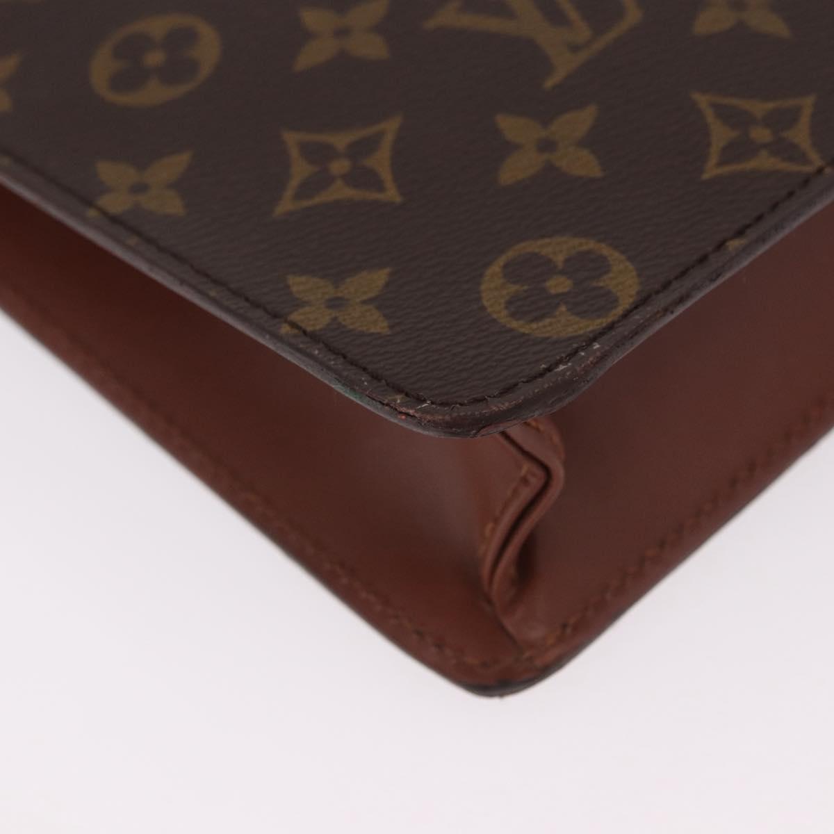 LOUIS VUITTON Monogram Porte Documents Bandouliere Bag M53338 LV Auth 191997