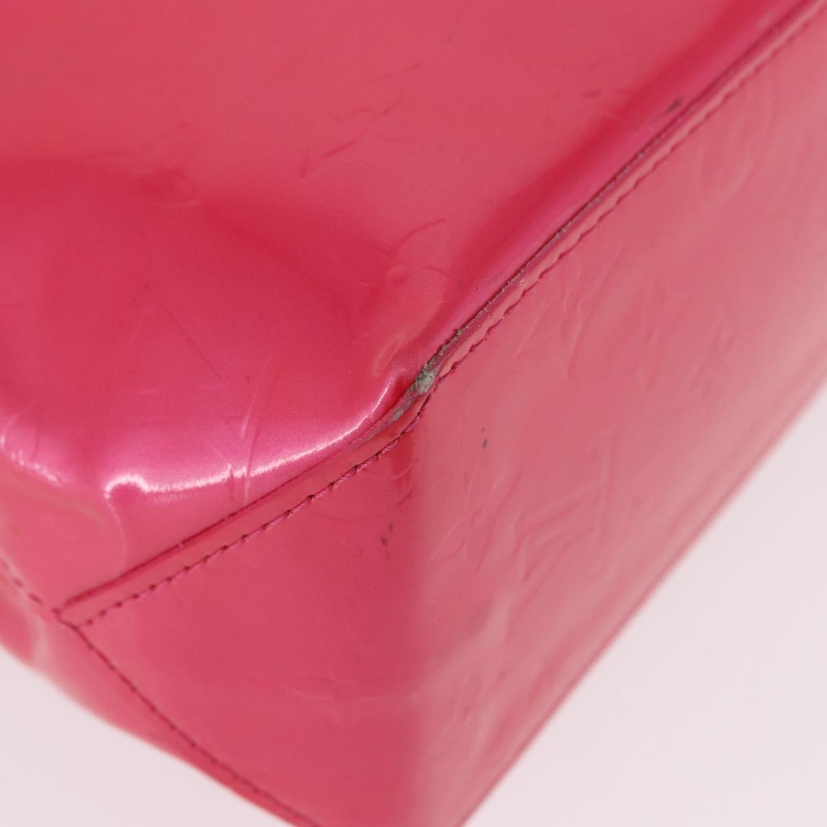 LOUIS VUITTON Monogram Vernis Reade PM Hand Bag Fuchsia Pink M91221 Auth 192000