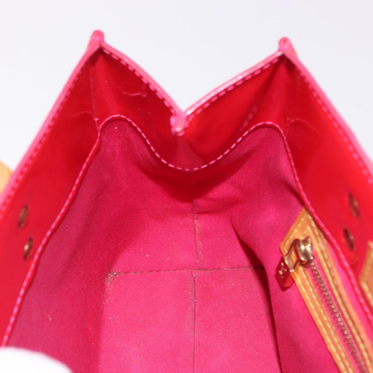 LOUIS VUITTON Monogram Vernis Reade PM Hand Bag Fuchsia Pink M91221 Auth 192000