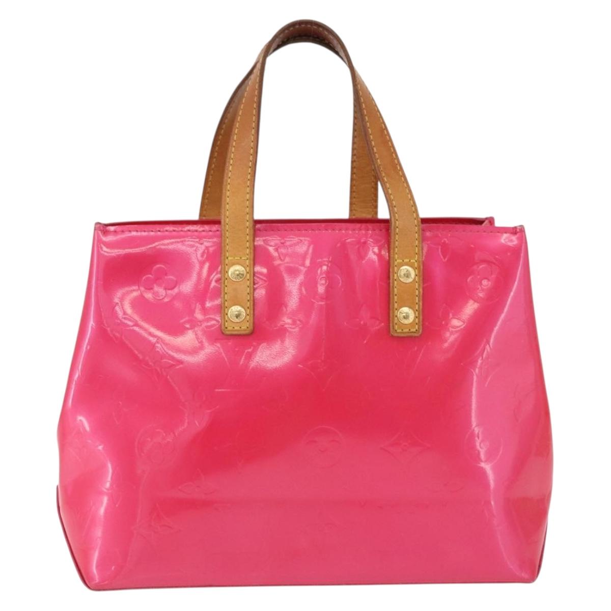 LOUIS VUITTON Monogram Vernis Reade PM Hand Bag Fuchsia Pink M91221 Auth 192000