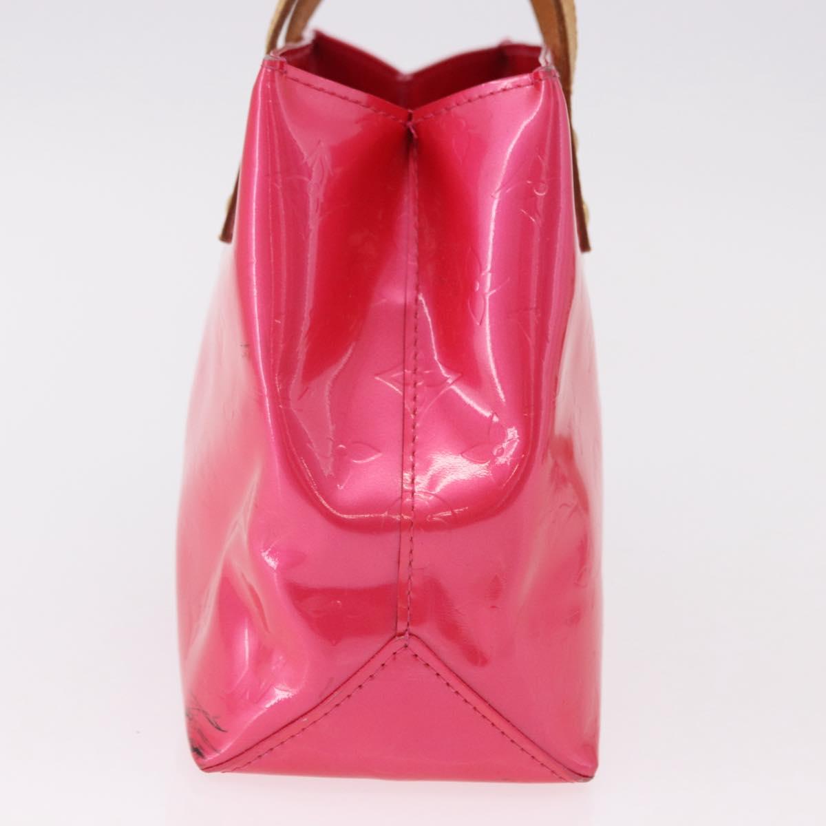 LOUIS VUITTON Monogram Vernis Reade PM Hand Bag Fuchsia Pink M91221 Auth 192000